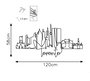 Wallity Toronto Escultura de pared de metal Negro